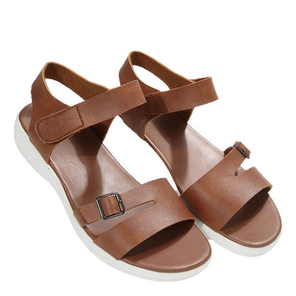 Fashion Velcro Wedge Flat Sandals