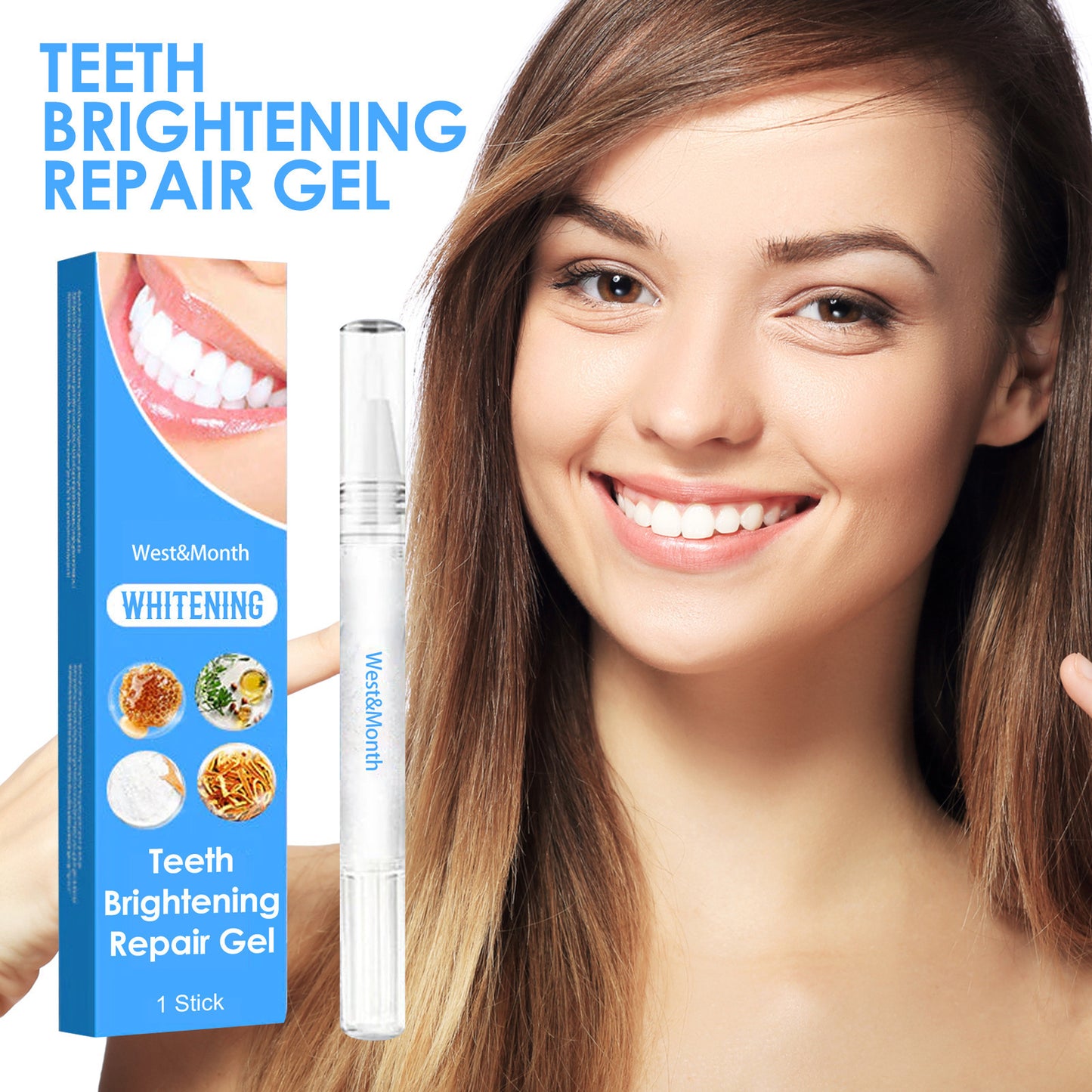 West&Month Tooth Brightening & Repair Pen Oral Care Teeth Cleaning & Brightening Pen