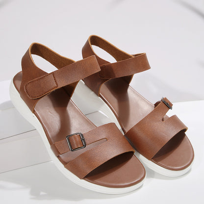 Fashion Velcro Wedge Flat Sandals