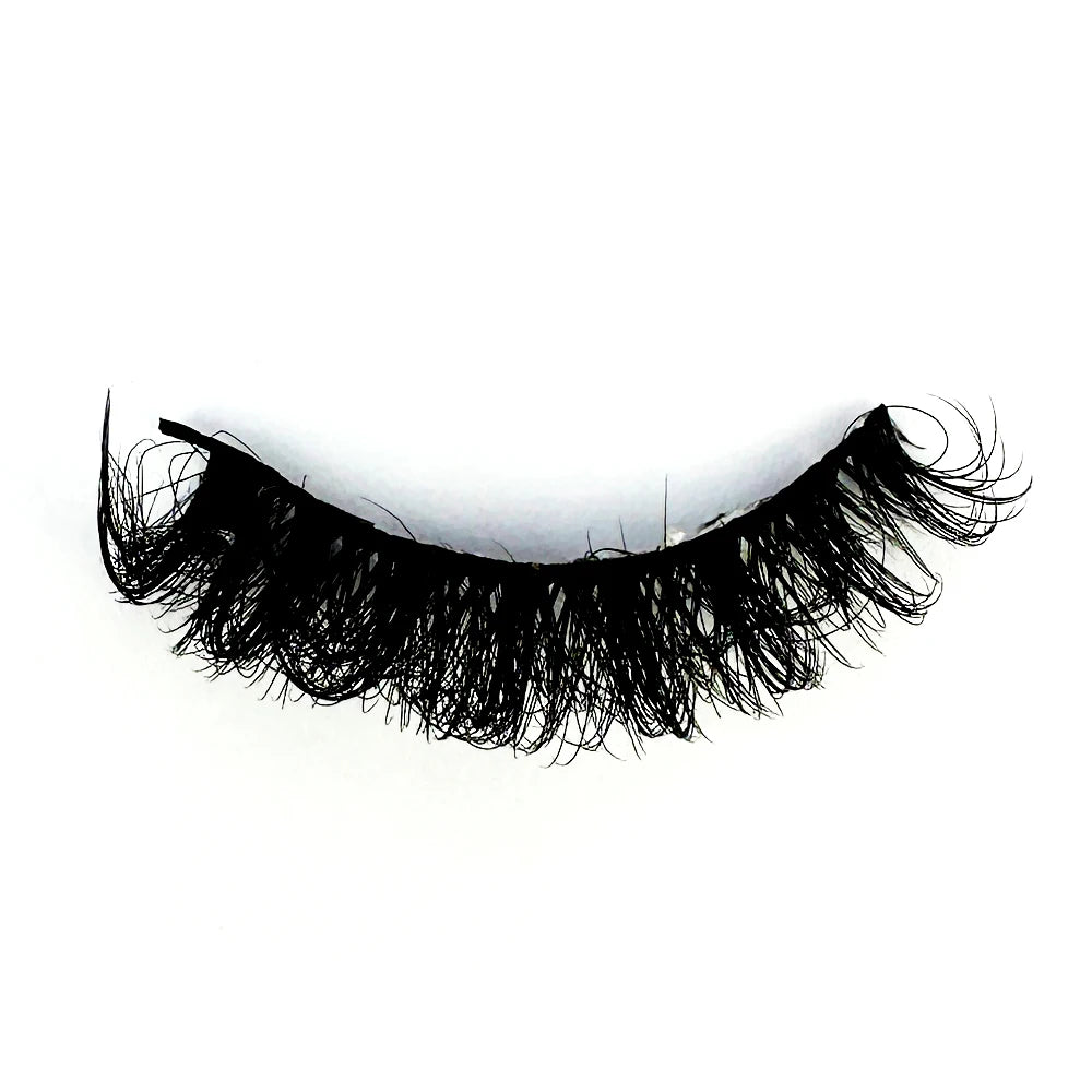 Cat Eye Eyelashes 3D Natural False Lashes D Curl Fluffy Soft Cross 5 Pairs Manga Lashes Wispy Natural Eyelash Extension Makeup