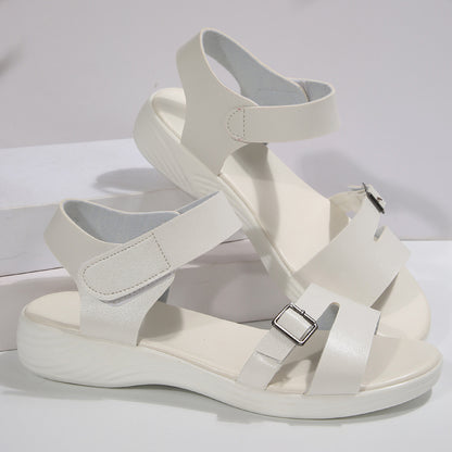 Fashion Velcro Wedge Flat Sandals